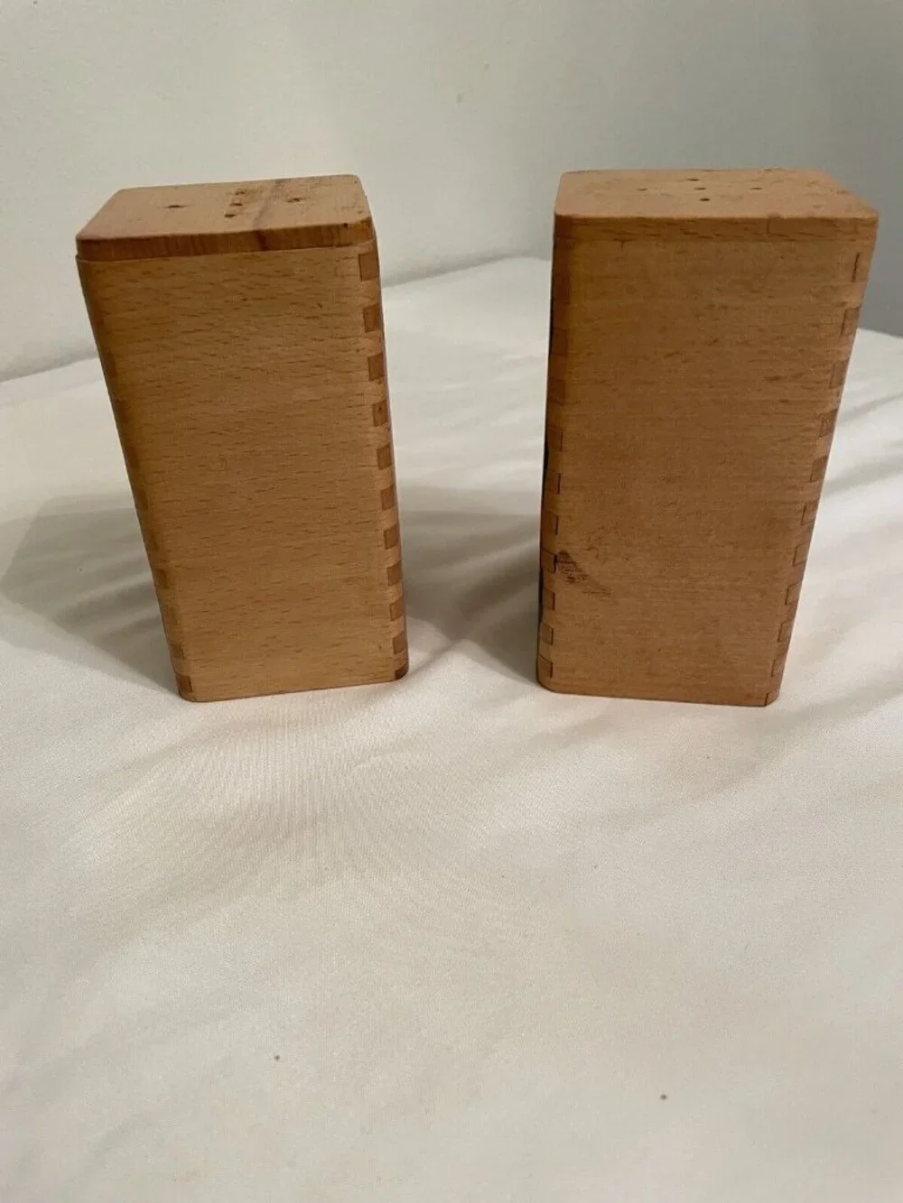 Vintage Wooden Salt and Pepper Shakers